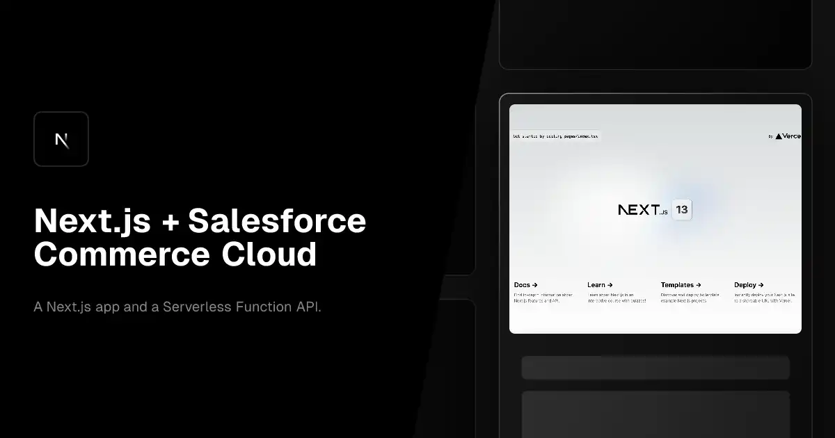 Next.js + Salesforce Commerce Cloud